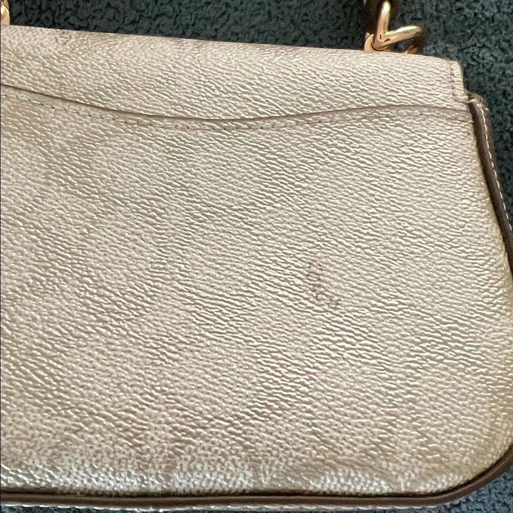 Coach Lysa Metallic Champagne Mini Top-Handle Crossbody - Picture 4 of 9